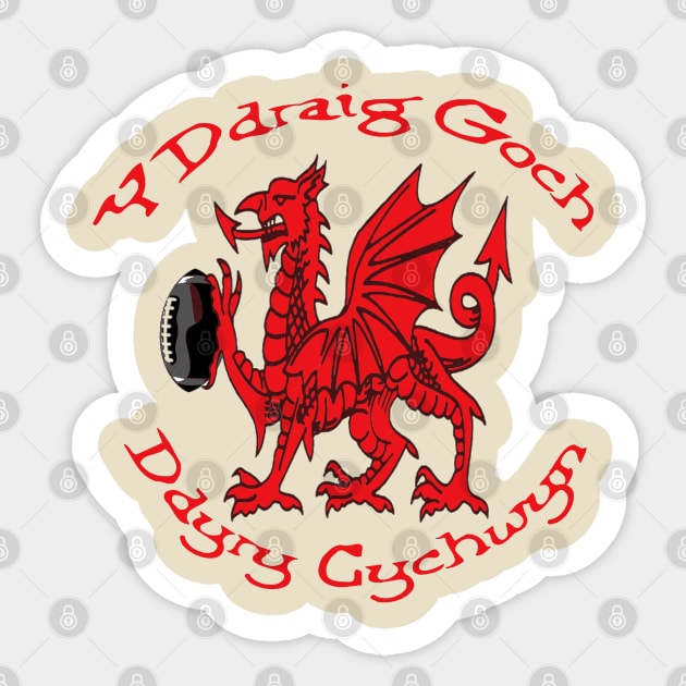 The Red Dragon Inspires Action Sticker by taiche